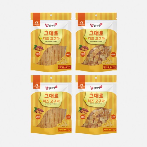 [헬로도기] 그대로 치즈 고구마 스틱/큐브 250g (닭고기맛/연어맛)