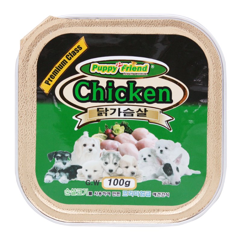 [퍼피사각] 닭고기캔-100g